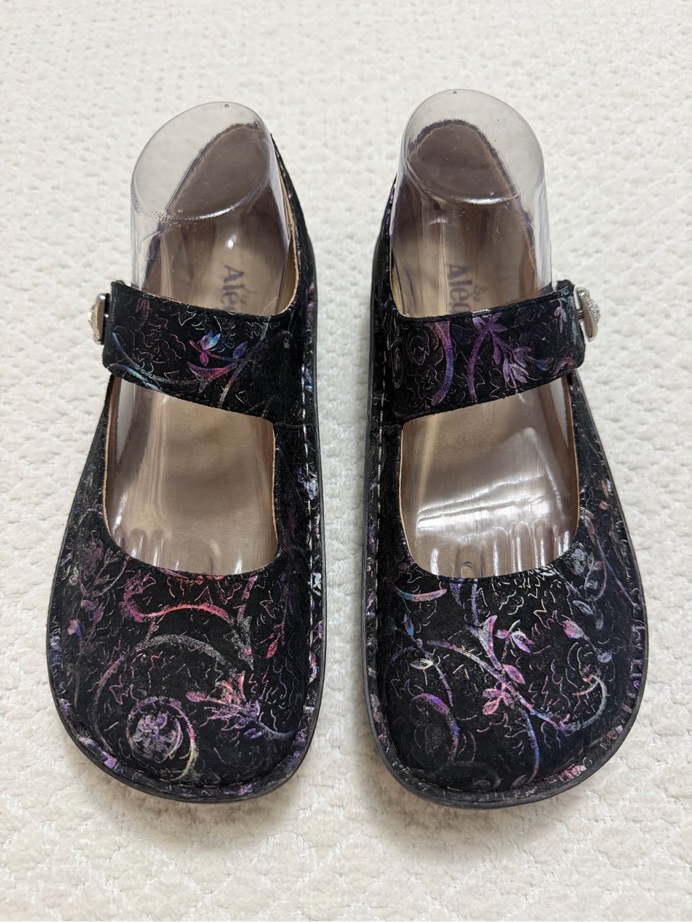 Alegria Paloma Metallic Floral Mary Jane Boho Women’s Size 39 US 9 - Picture 3 of 11
